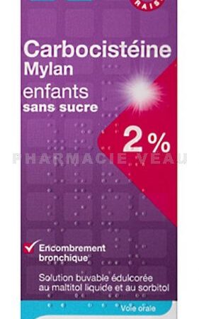 CARBOCISTEINE MYLAN 2% ENFANTS SANS SUCRE