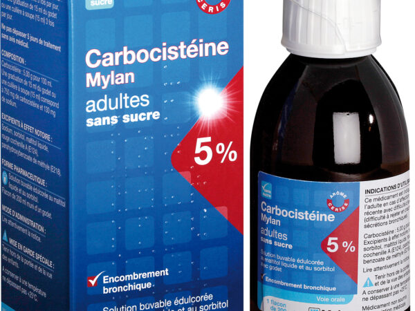 CARBOCISTEINE MYLAN 5 POUR CENT ADULTES