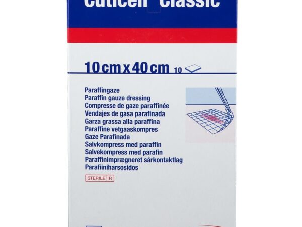 CUTICELL CLASSIQUE COMPRESSE DE GAZE PARAFFINEE 10 X 40 cm