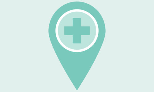 Green medical location pin element vector Green medical location pin element vector