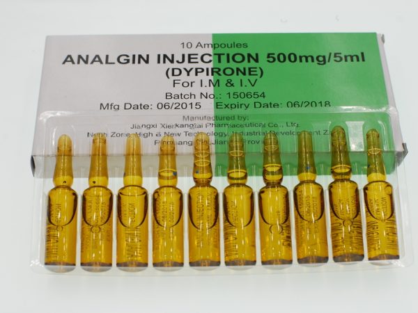ANALGIN 500 MG/5ML 10 AMPOULES DE SOLUTION INJECTABLE
