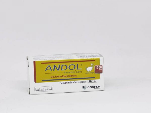ANDOL 1000 MG 8 COMPRIMÉS EFFERVESCENTS