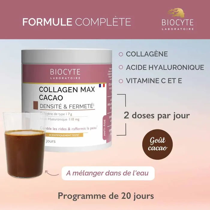 Biocyte Anti-âge Collagen Max Goût cacao 260g – Image 8