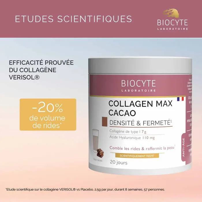 Biocyte Anti-âge Collagen Max Goût cacao 260g – Image 6