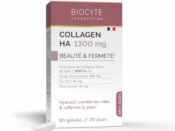 Biocyte Anti-rides Collagen HA 1300mg Beauté et Fermeté 80 Gélules Aucune valeur de notation Lien sur la même page.   (0)