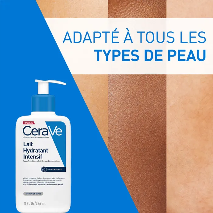 Cerave Body Lait Hydratant Intensif Peaux Très Sèches, Sujettes aux Démangeaisons 236ml – Image 3