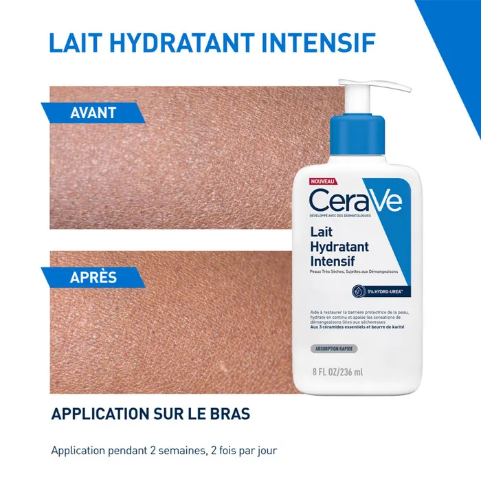 Cerave Body Lait Hydratant Intensif Peaux Très Sèches, Sujettes aux Démangeaisons 236ml – Image 5