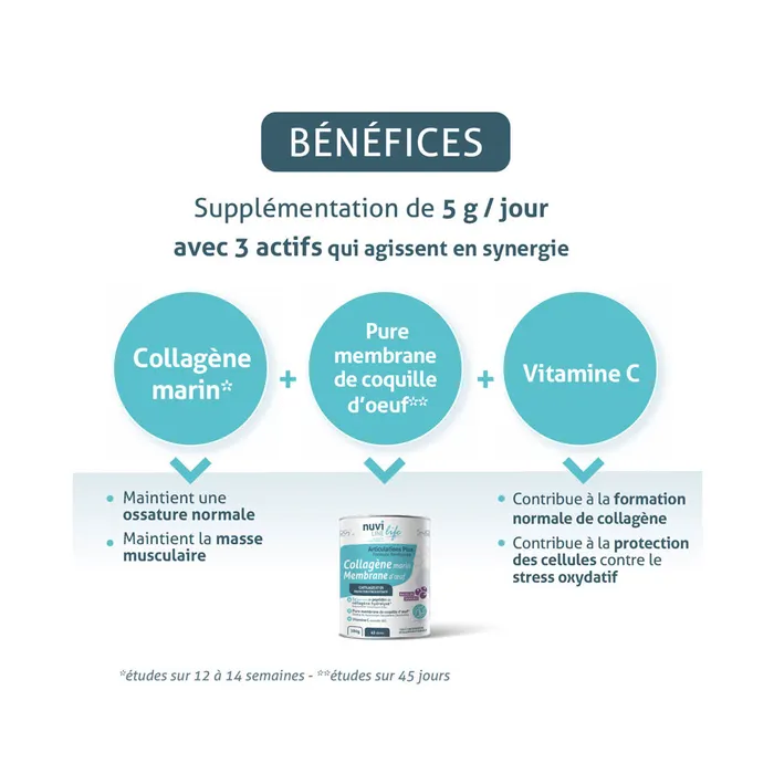 Nuviline Life Collagène Marin Articulations Plus 280g – Image 3