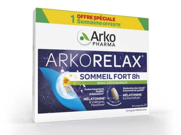 ARKOPHARMA ARKORELAX SOMMEIL FORT 8H 15 COMPRIMÉS