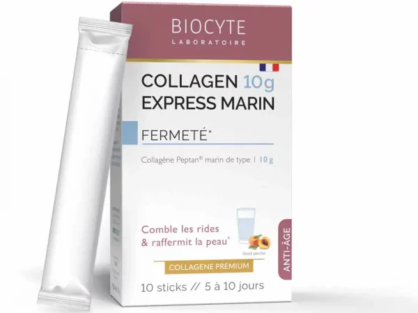 Biocyte Anti-âge Collagène Express Marin Saveur pêche 10 Sticks