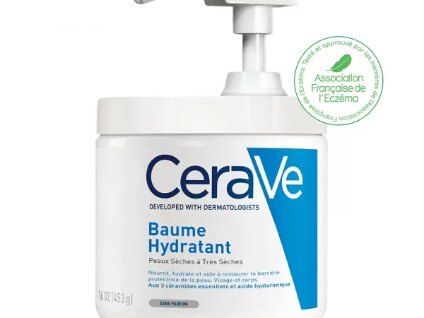 Cerave Body Baume Hydratant Pot Pompe Visage Et Corps Peaux Seches A Tres Seches 454g