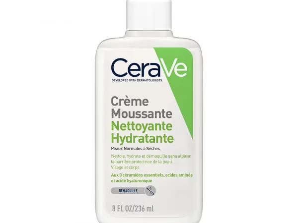 Cerave Cleanser Visage Creme Moussante Nettoyante Hydratante Peaux Normales à Sèches 236ml