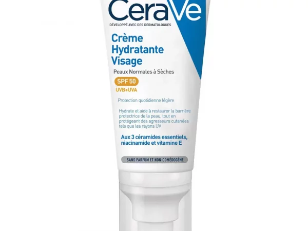 Cerave Crème Hydratante Visage SPF50 Peaux Normales à Sèches 52ml