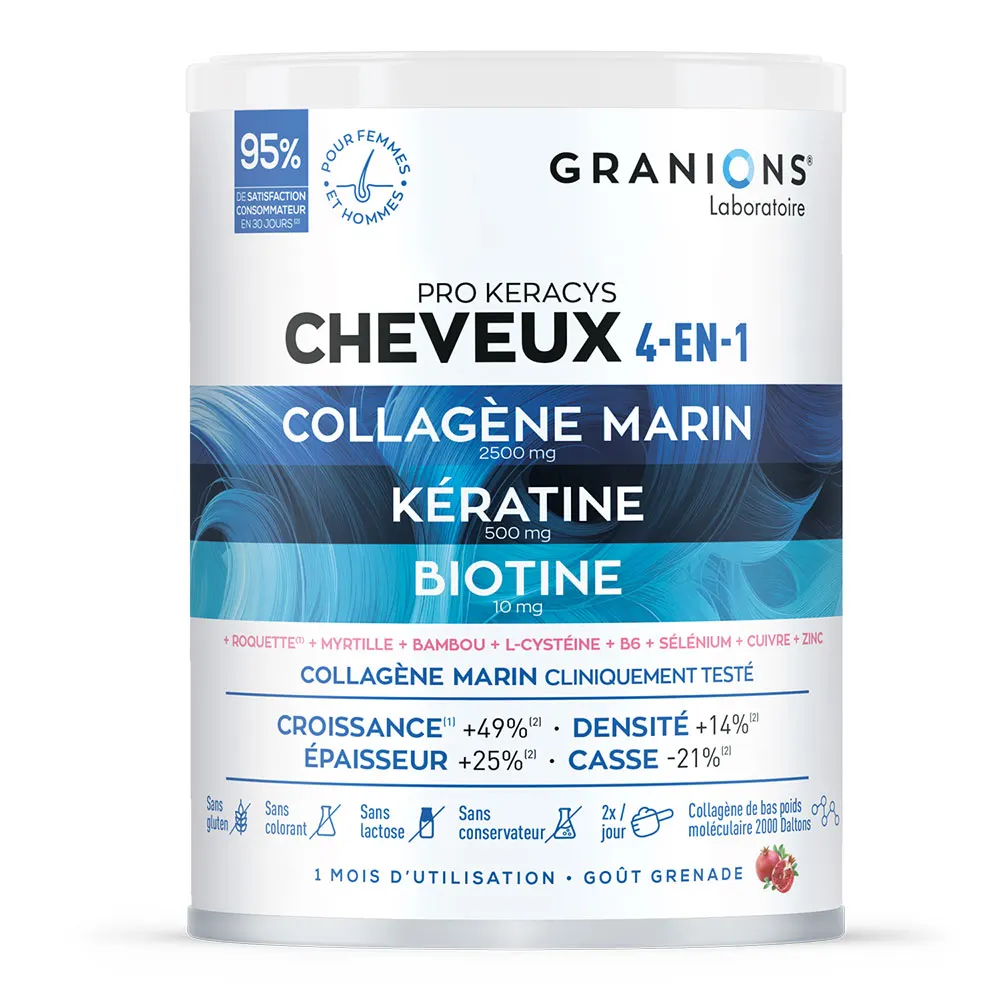 Granions Pro Keracys Cheveux 4en1 Collagène + Kératine + Biotine 300g
