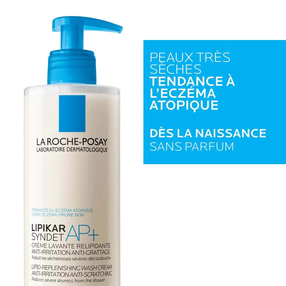 La Roche-Posay Lipikar Creme Lavante Syndet Ap+ Peaux Tendance Eczema Atopique 400ml – Image 5