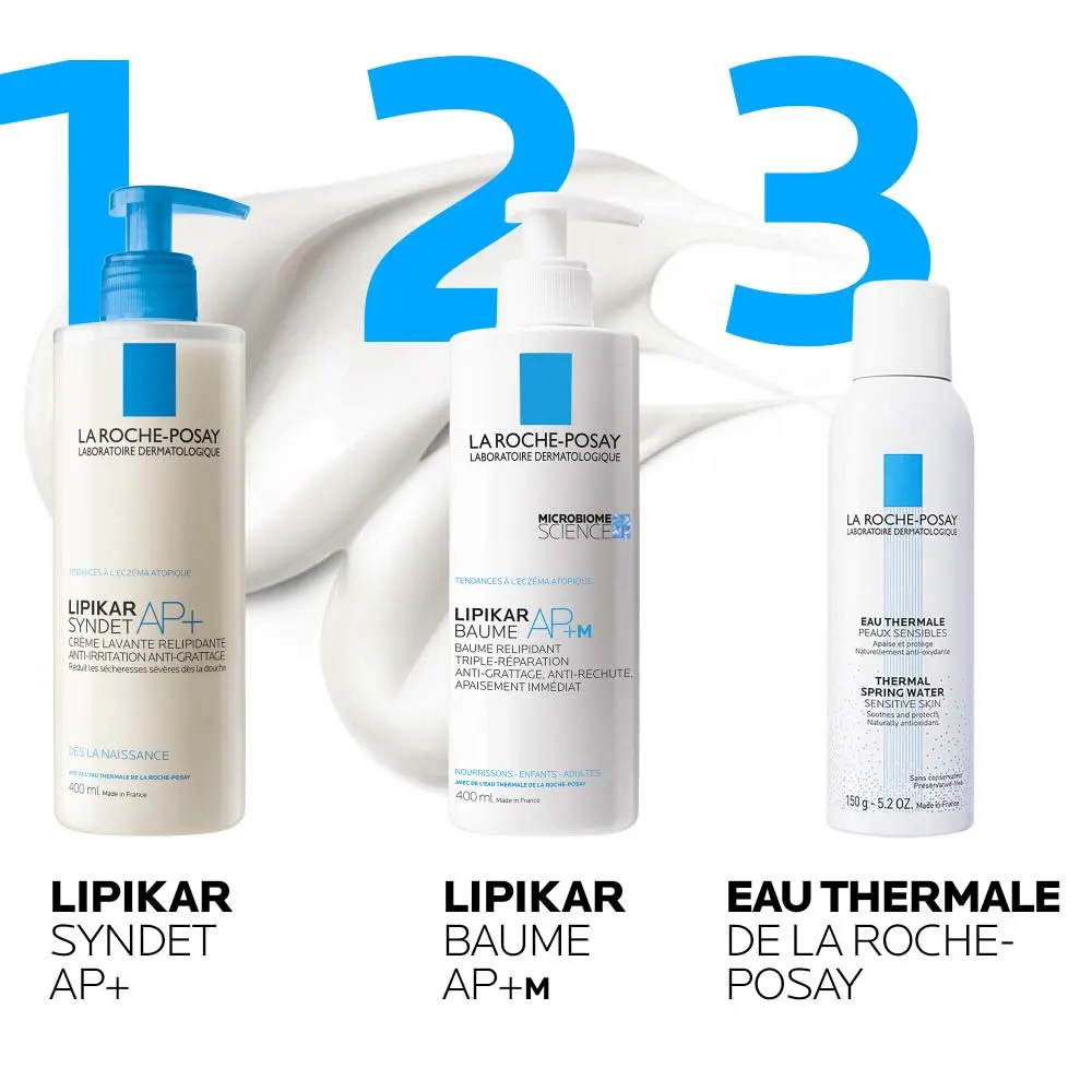 La Roche-Posay Lipikar Creme Lavante Syndet Ap+ Peaux Tendance Eczema Atopique 400ml – Image 3