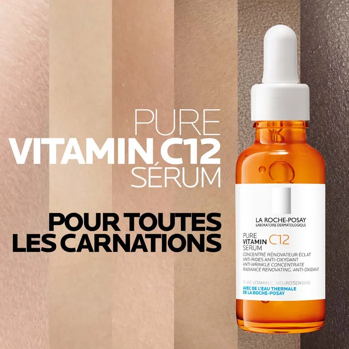 La Roche-Posay Pure Vitamin C12 Sérum Concentré Rénovateur Eclat Anti Rides Anti Oxydant 30ml – Image 5