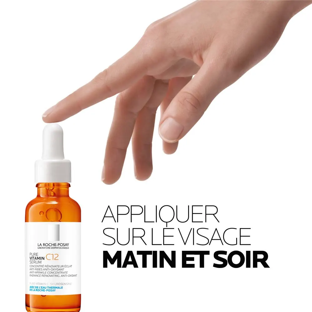 La Roche-Posay Pure Vitamin C12 Sérum Concentré Rénovateur Eclat Anti Rides Anti Oxydant 30ml – Image 3