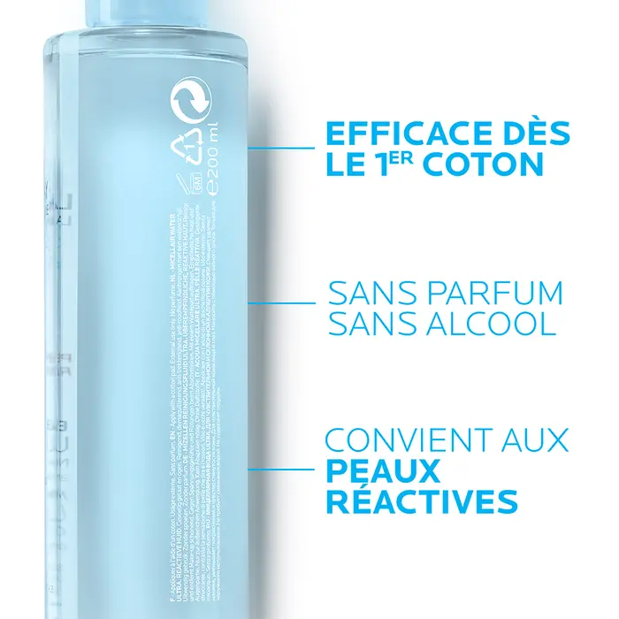 La Roche-Posay Toilette Physiologique Eau Micellaire Ultra Peaux Reactives 200ml – Image 4