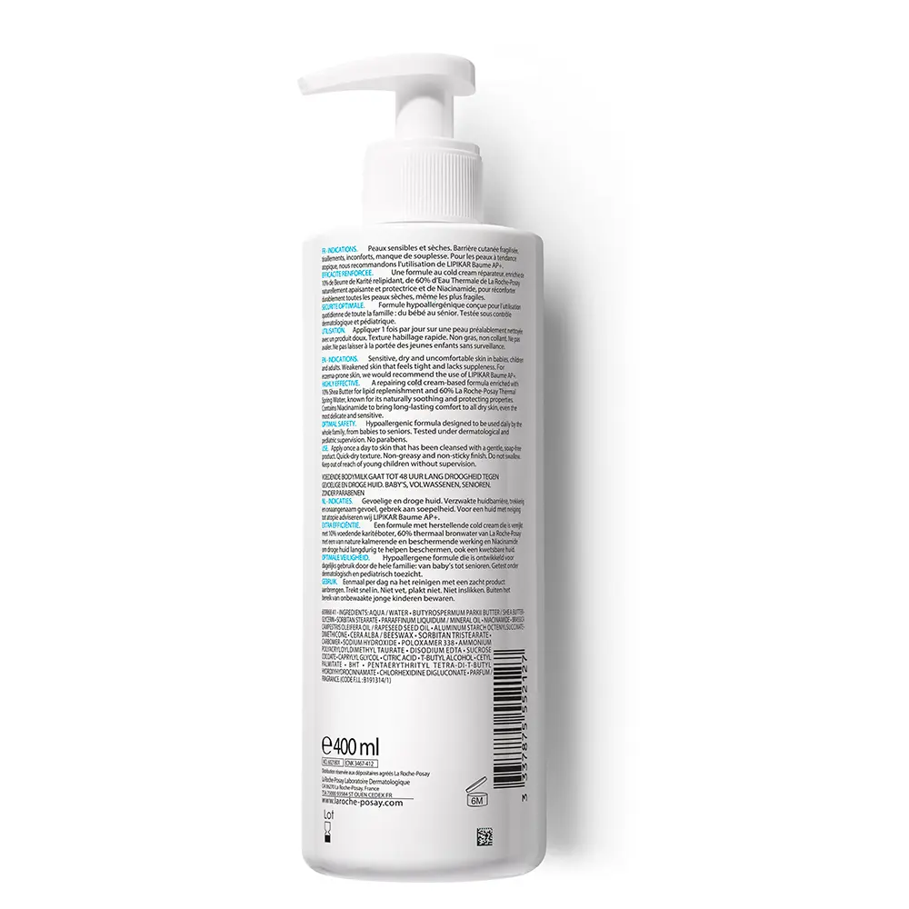 La Roche-Posay Lipikar Lait corps hydratant Peaux Seches Et Sensibles 400ml – Image 6