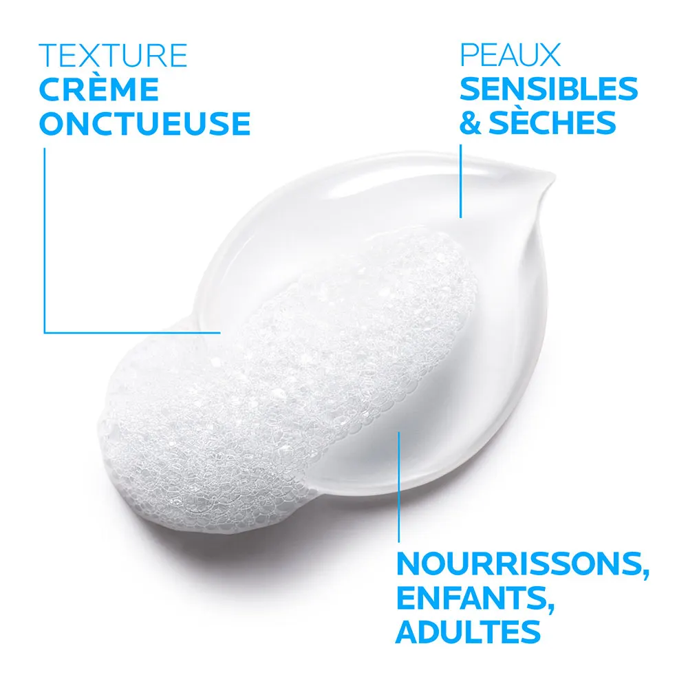 La Roche-Posay Lipikar Crème lavante douche Surgras bébé à l'adulte Peaux sèches 400ml – Image 2