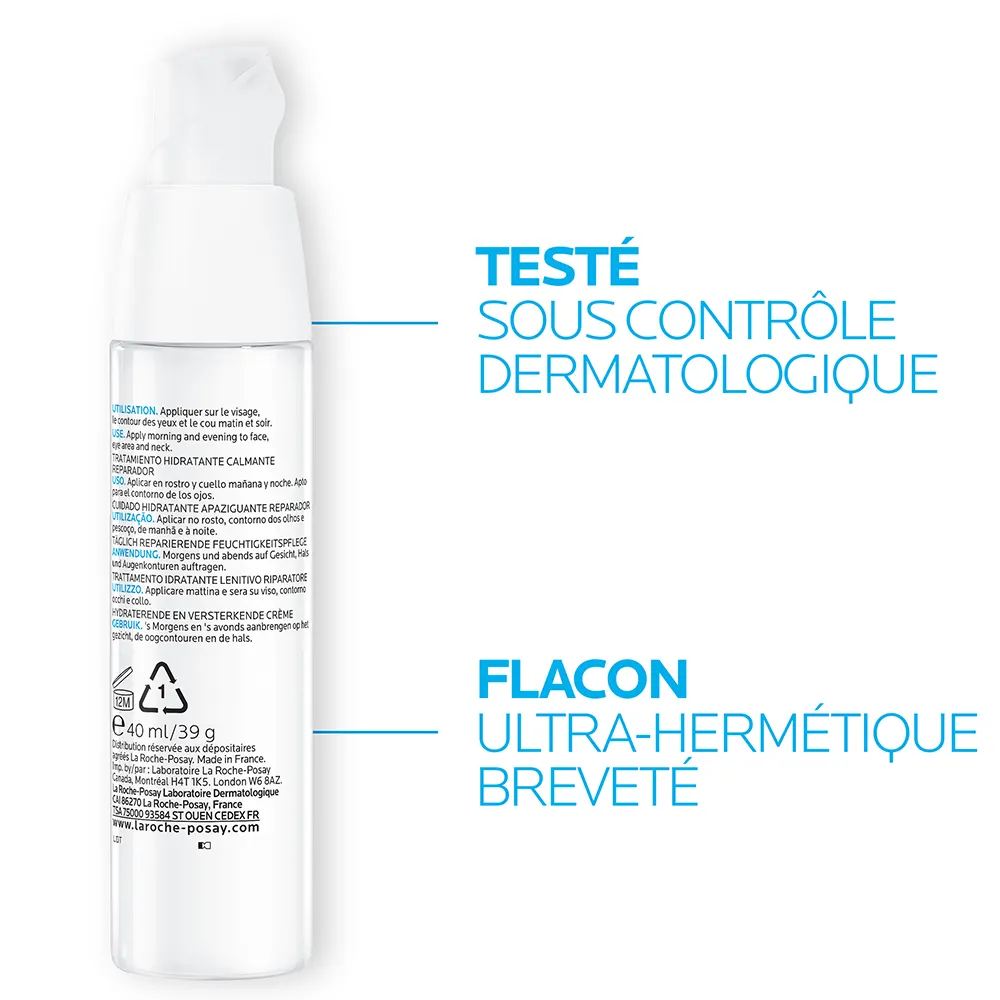 La Roche-Posay Toleriane Crème Dermallergo soin visage hydratation intense 48H Peaux sensibles ou allergiques, normales à sèches 40ml – Image 5