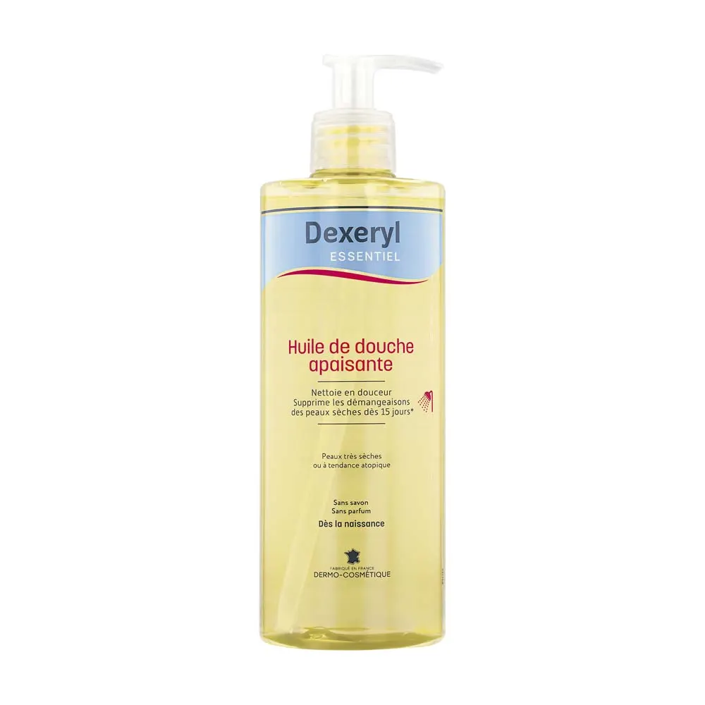 Dexeryl Huile de douche apaisante nettoie en douceur Peaux très sèches ou à tendance atopique 500ml