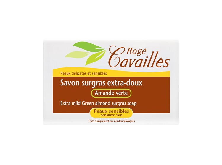 Rogé cavaillès savons solides - savon surgras extra doux amande verte 150g