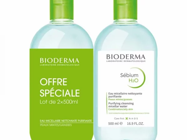 Bioderma Sebium Eau micellaire H2O Peaux grasses 2x500 ml 4.8 étoiles sur 5, valeur de la note moyenne. Read 60 Reviews. Lien sur la même page. 4.8   (60)