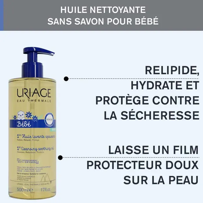 Uriage Bébé 1ère Huile Lavante 500ml – Image 4