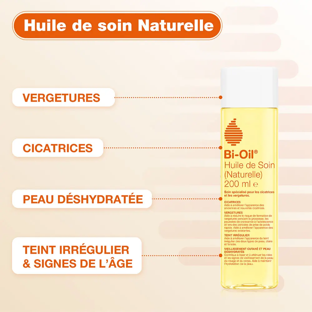 Bi-Oil Huile de soin Naturelle Vergetures et Cicatrices 60ml – Image 6