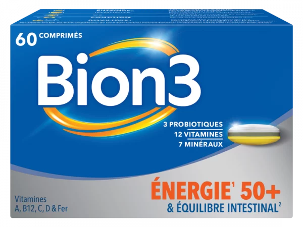 Bion3 Énergie 50+ - Énergie & Probiotiques - 60 Comprimés
