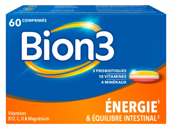 Bion3 Énergie - Énergie & Probiotiques - 60 Comprimés