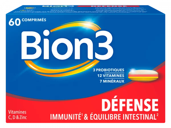 Bion3 Défense - Immunité & Probiotiques - 60 Comprimés