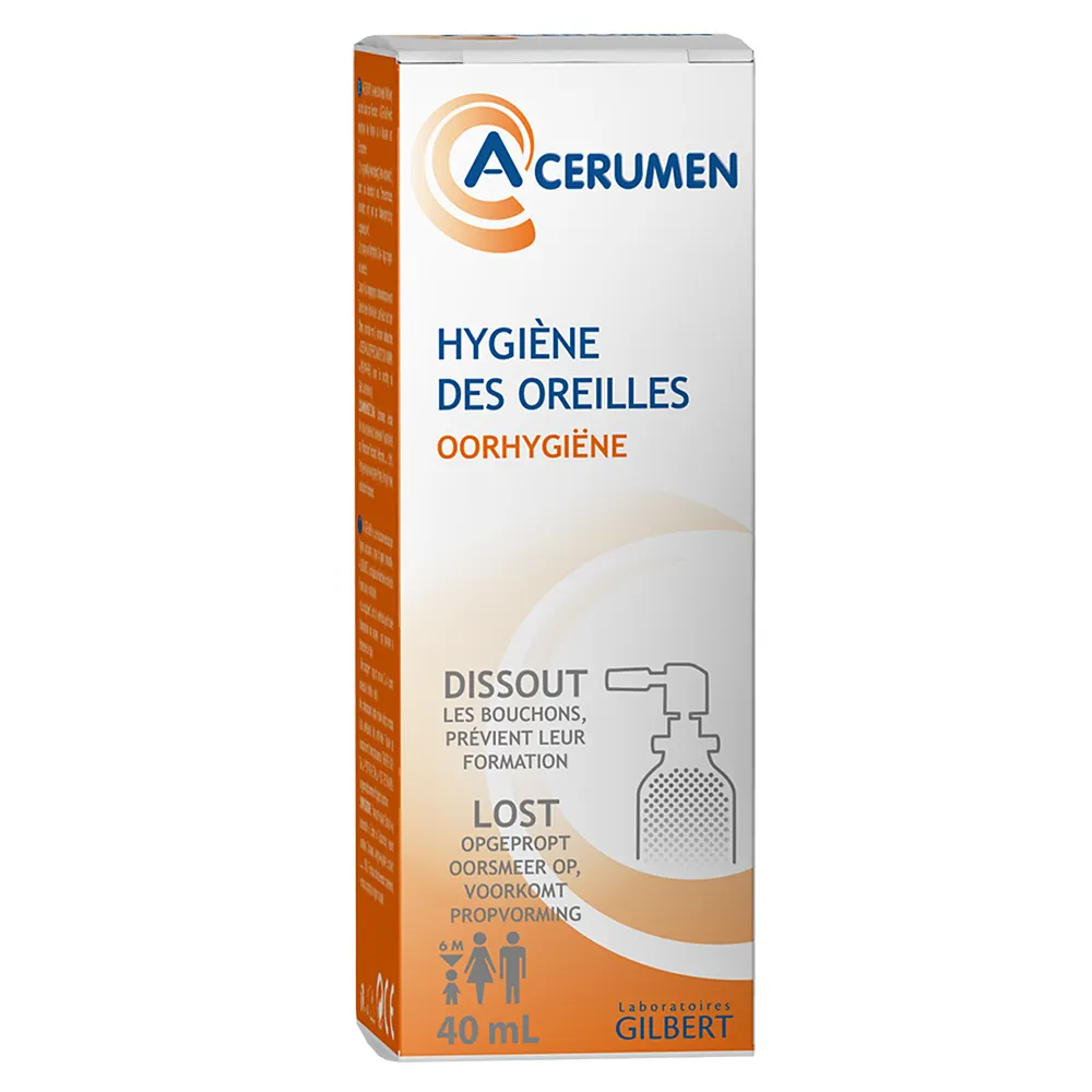 A-Cerumen Hygiène des oreilles Spray - Formule colorée 40ml