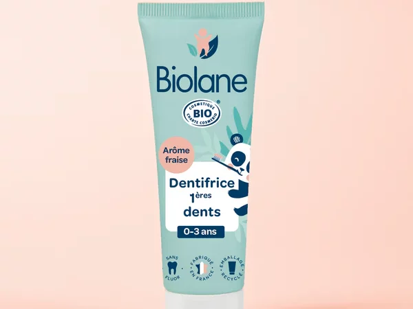 Dentifrice bio Biolane 1ère Dents 2 en 1, 50ml