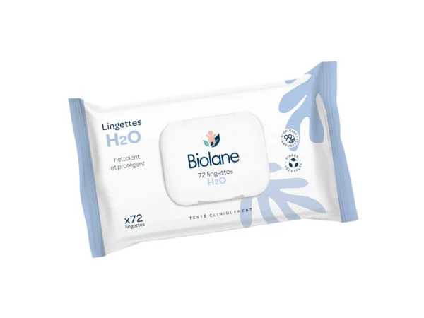 BIOLANE Lingettes Pure H2O, 72 Pieces