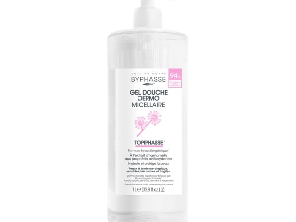 BYPHASSE Gel Douche Dermo Micellaire Topiphasse Peaux à Tendance Atopique 1 L