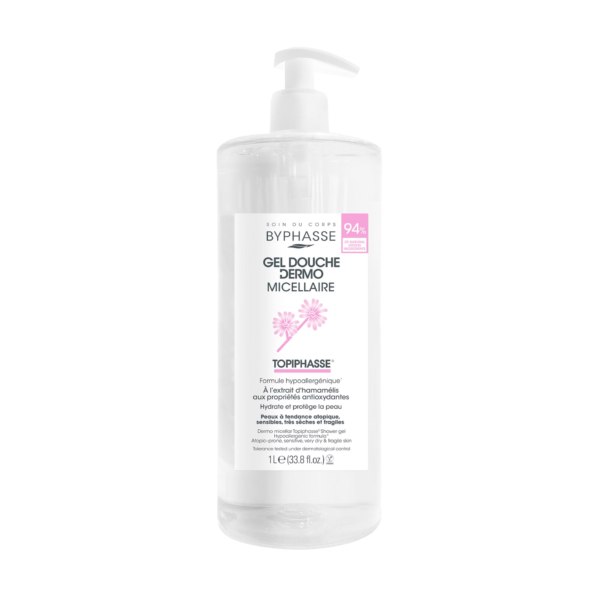 BYPHASSE Gel Douche Dermo Micellaire Topiphasse Peaux à Tendance Atopique 1 L
