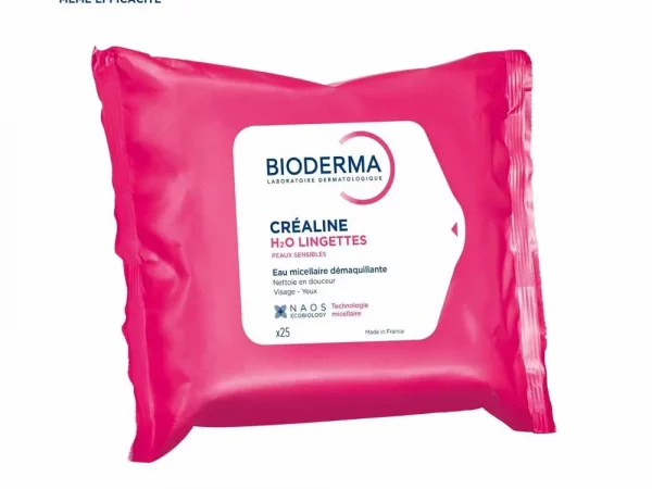 Bioderma Crealine Lingettes démaquillantes H2O x25