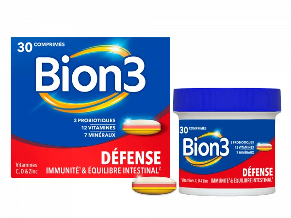 Bion3 Défense - Immunité & Probiotiques - 30 Comprimés