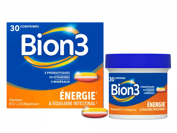 Bion3 Énergie - Énergie & Probiotiques - 30 Comprimés