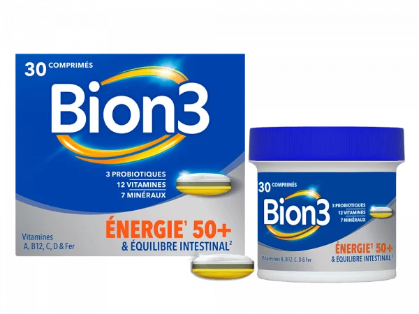 Bion3 Énergie 50+ - Énergie & Probiotiques - 30 Comprimés