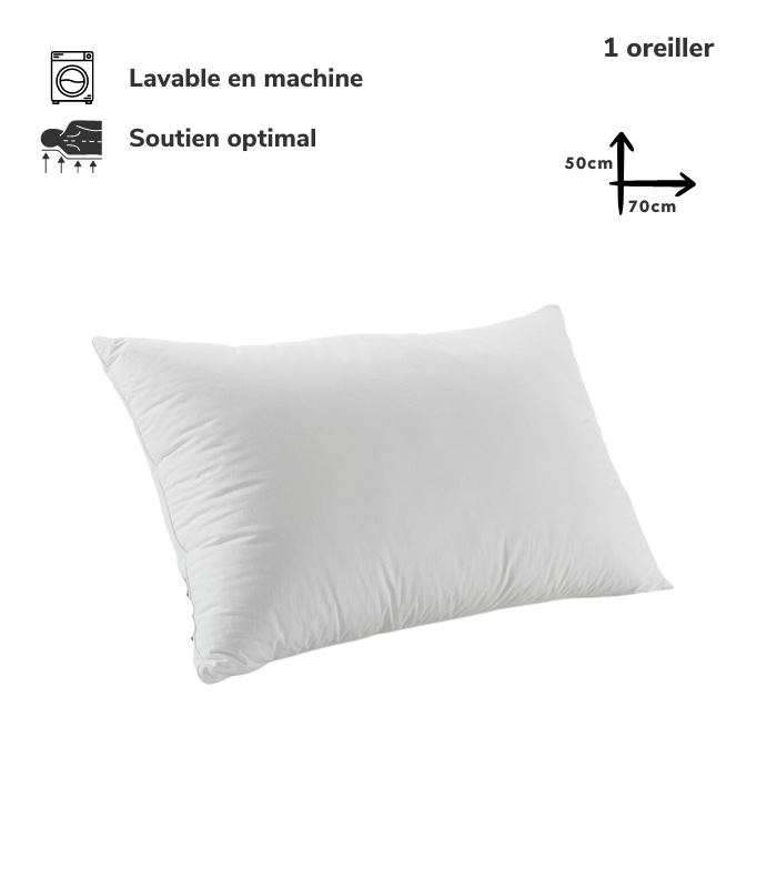 Oreiller Orthopédique Top Qualité Lavable 70x50cm