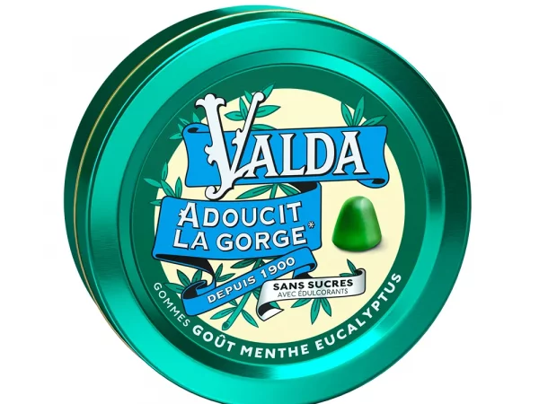 Valda Gommes Sans Sucres Gout Menthe Eucalyptus 50g