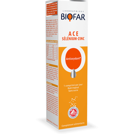 Biofar ACE Sélénium Zinc 20 Comprimés Efferverscents