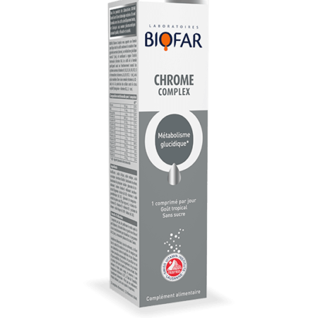Biofar Chrome Complex 20 Comprimés Efferverscents