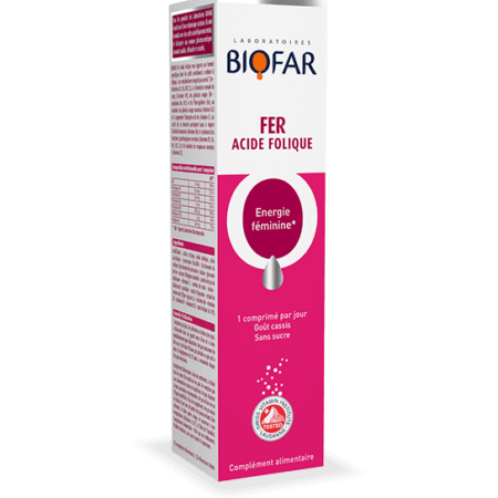 Biofar Fer Acide Folique 20 Comprimés Efferverscents