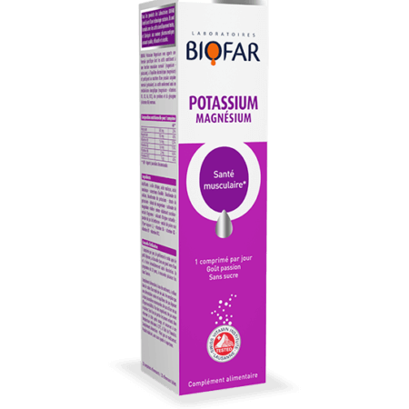 Biofar Potassium Magnésium - 20 Comprimés Efferverscents