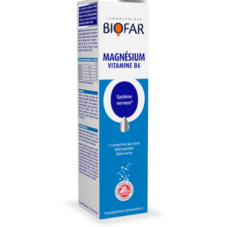 Biofar Magnésium Vitamine B6 - 20 Comprimés Efferverscents